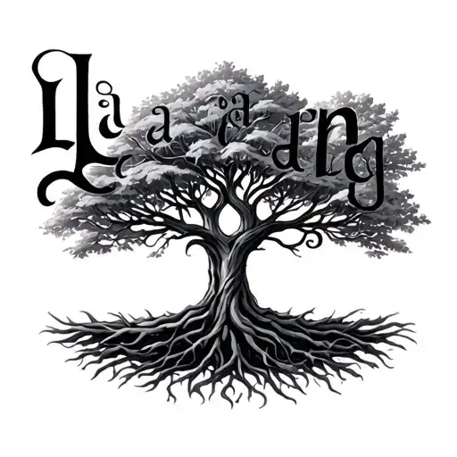 Tree Of Life Comprising The Letters L A N G