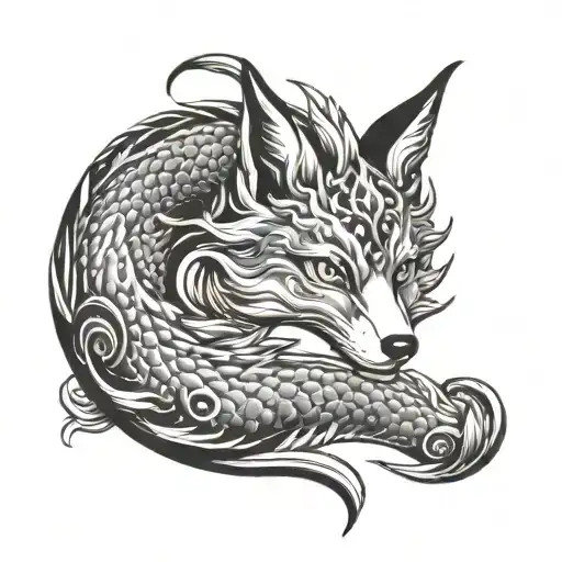 Japan Fox Dragon Tori