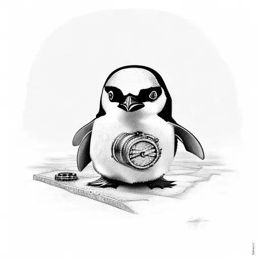 Steampunk Baby Penguin