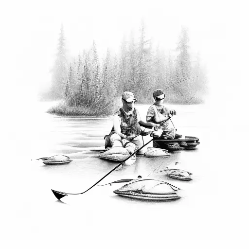 Ather And Son Fishing