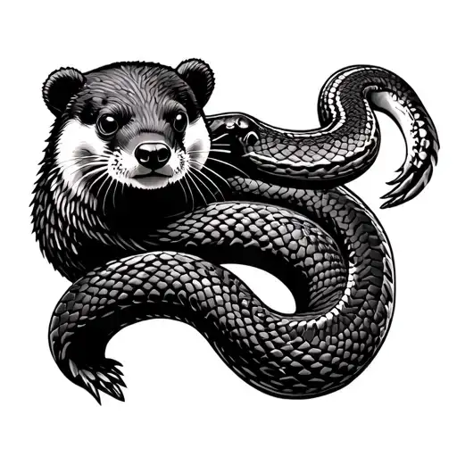 Otter Bear Gras Snake