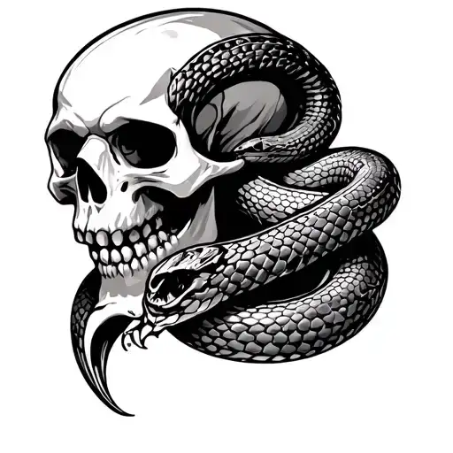 Skull And Snake