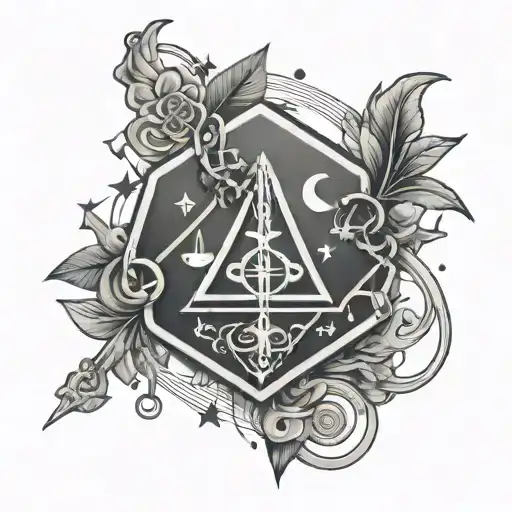 Geometric Lines With Doctors Symbol And Pharmacy Symbol