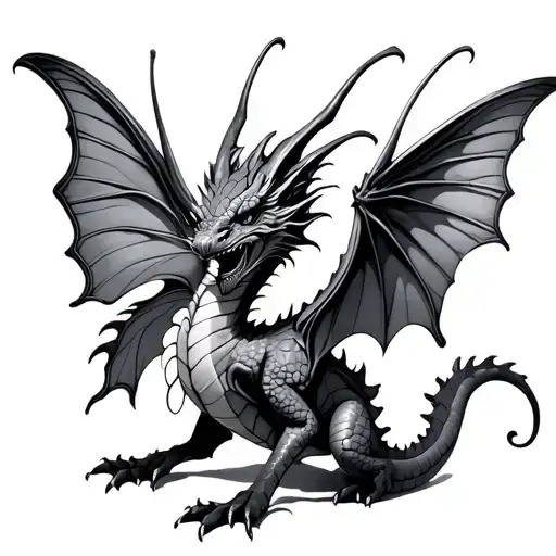 Dragon With Butterfly Wings