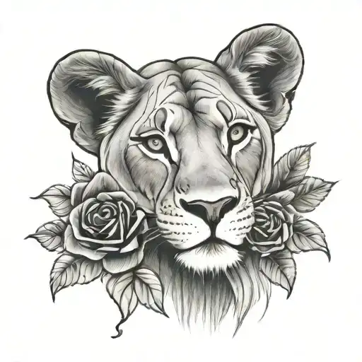 Nala Bebe Dans Le Roi Lion Avec Des Rose