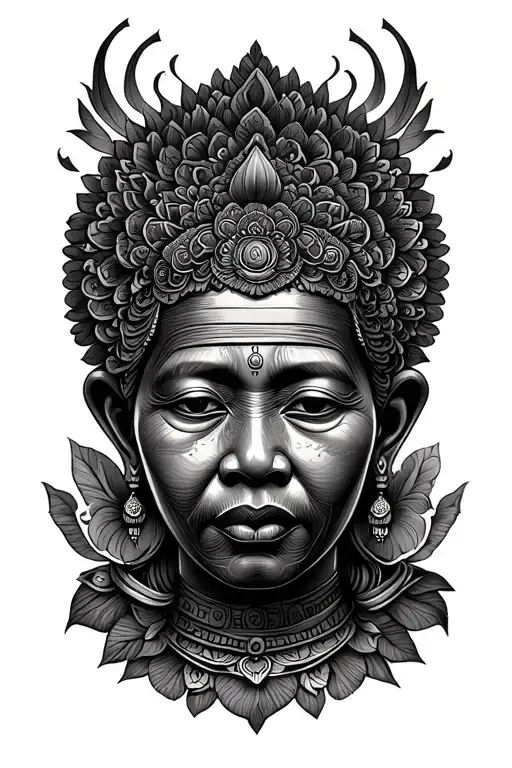 Mandela Style Mixed Bali Temple