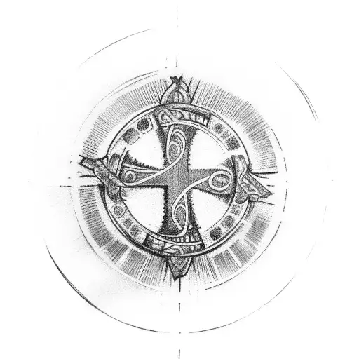 Enso Circle With St Brigid's Cross