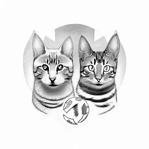 Yen And Yang With A Cat And Dog