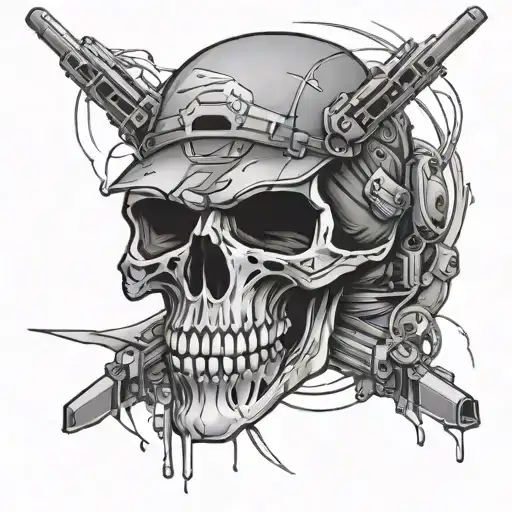 A Simple 2D Skull That Looks Like The Logo Of Ghost Recon Wildlands