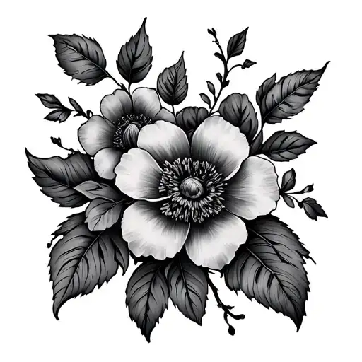 Vine With Flowers Wrapping Around The Bicep