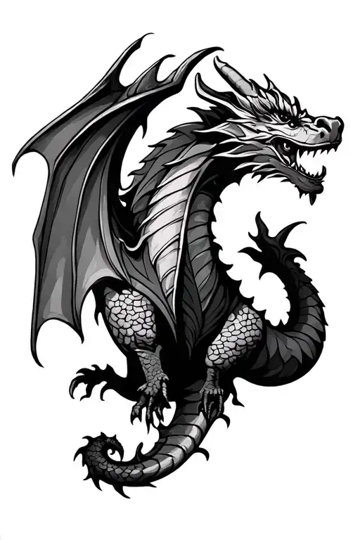 Welsh Dragon Castle Surrounded In A Forest