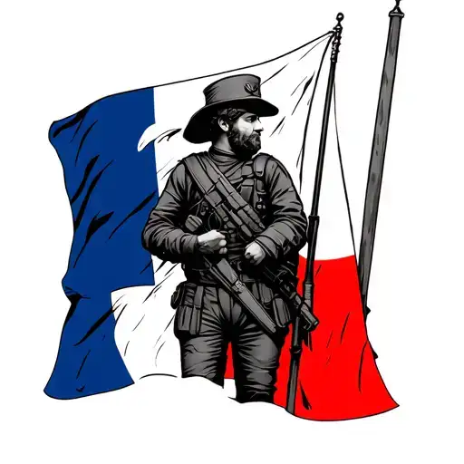 French Soldier Plant French Flags