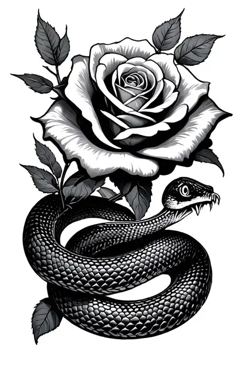 Snake And Rose