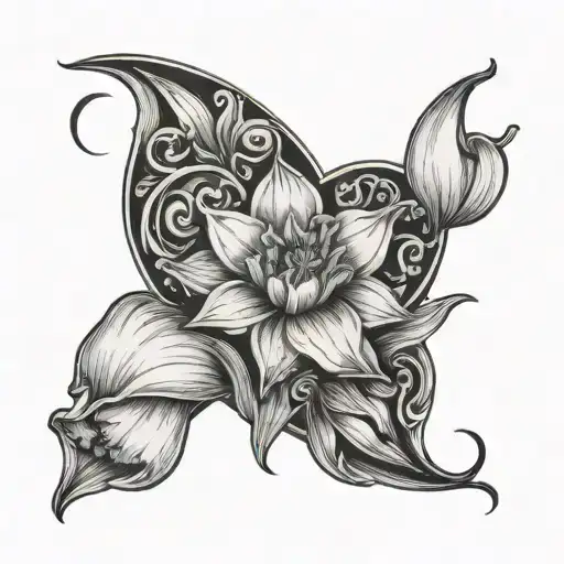 Daffodil Inside Love Heart