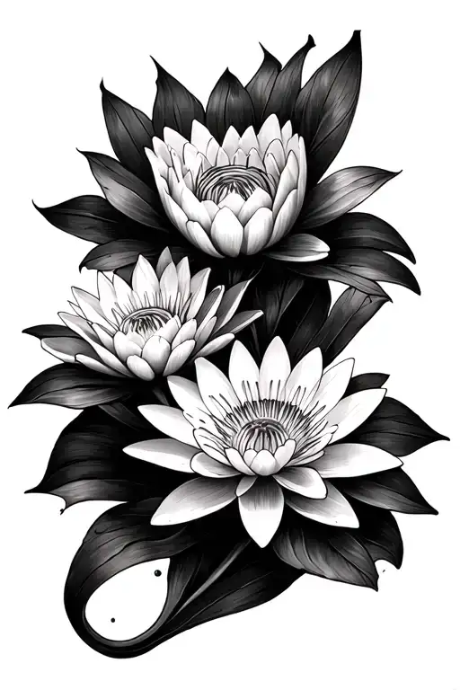 Water Lily Daffodil And Aster Sleeve