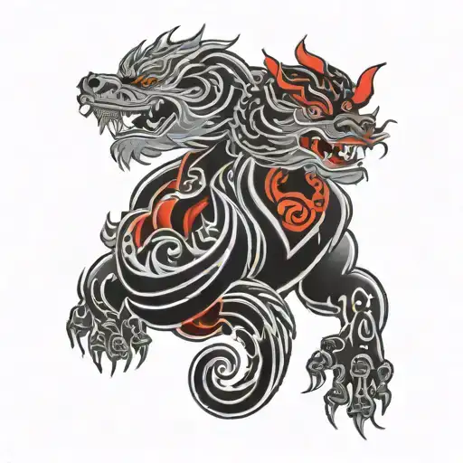 Friendship Chineze Sighns Red And Black