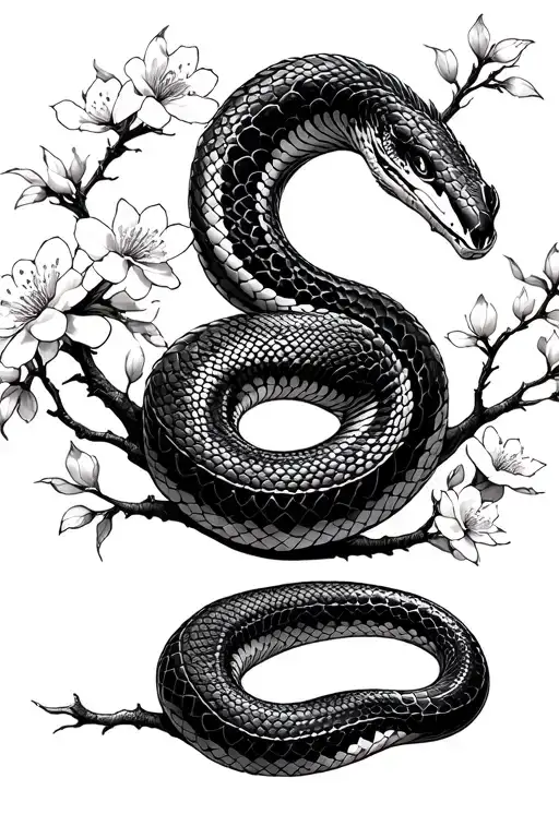 Snake Cherry Blossom Tree