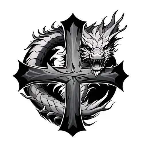 Cross With Dragon Within It