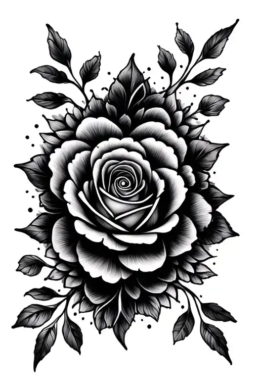 Lanacashire Rose And Half Mandala Design Inner Elbow