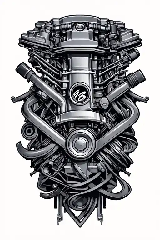 V8 Engine Intertwined