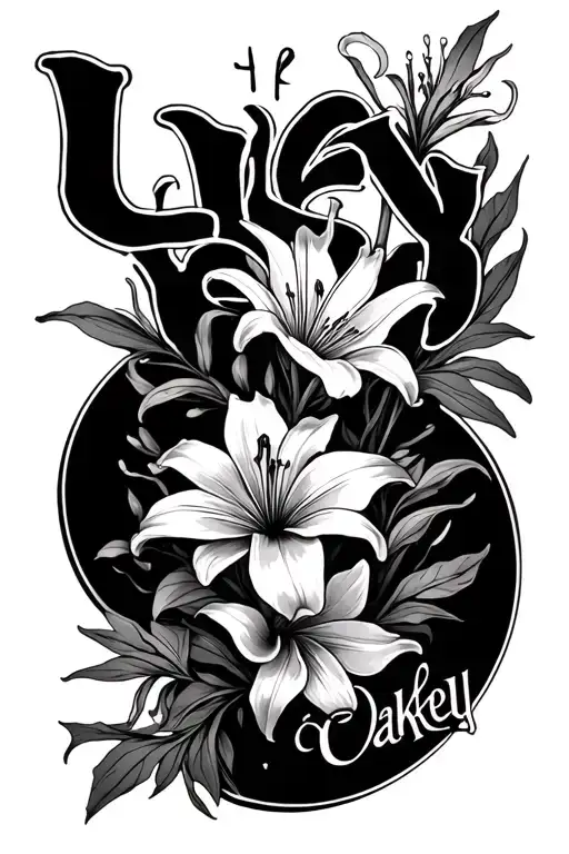 Lily And Oakley Names Written