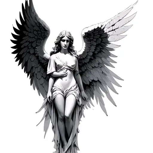 Angel With Wings Standing
