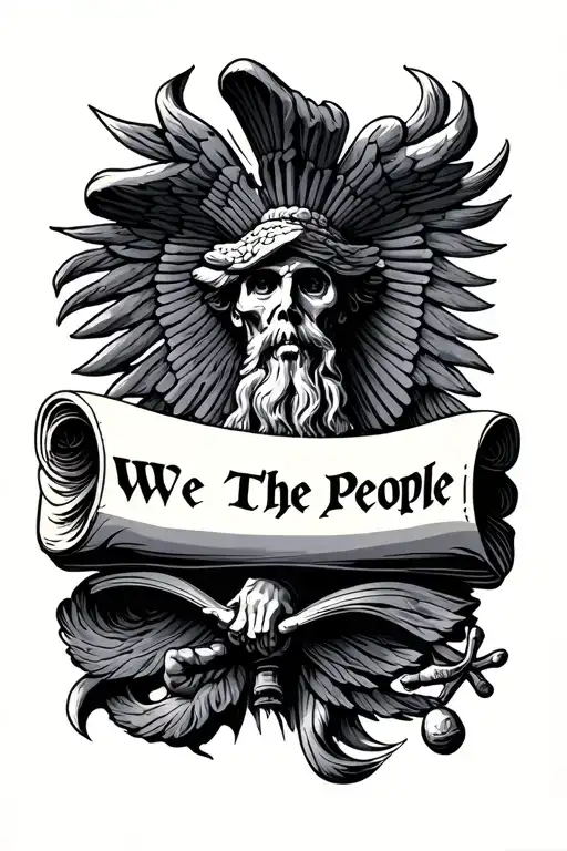 We The People With A Scroll