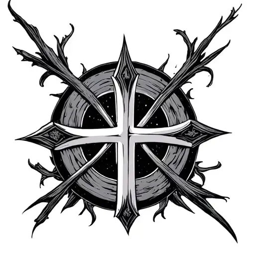 Cross With Circle In The Middle