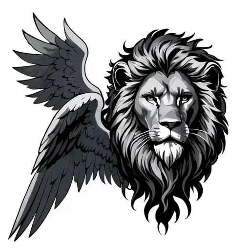 Michael The Archangel And A Lion Head