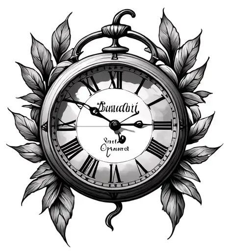 Clock Laurel Name Date