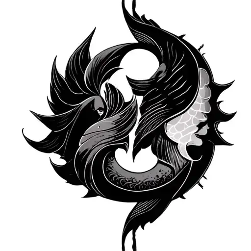 Virgo And Pisces Symbol Intertwined