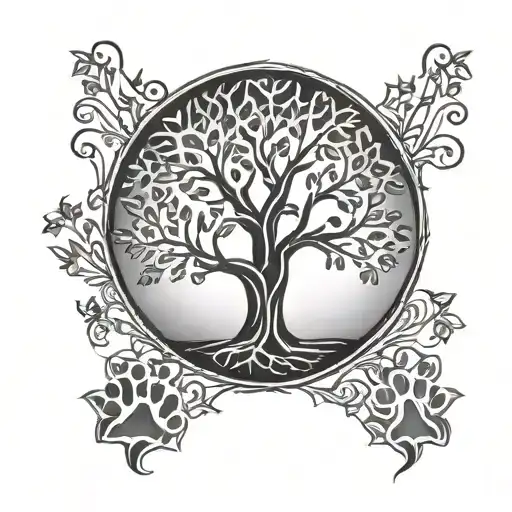 Tree Of Life Paw Prints