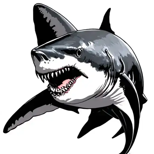 Aesthetic Shark Temporary