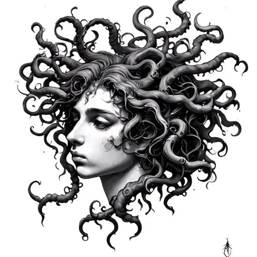 Medusa Holding The Head