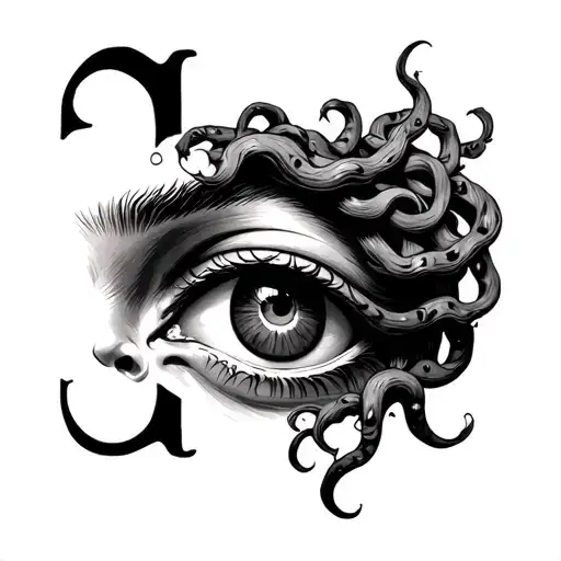 Medusa Face One Eye