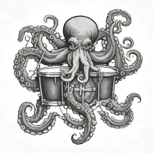 Octopus Playing The Snare Drums