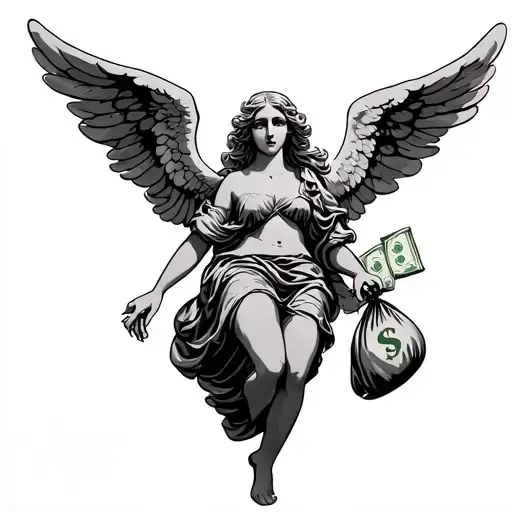 Angel With Money Bag