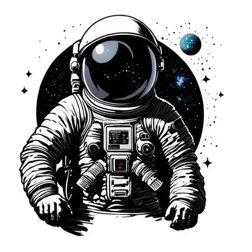 Galaxy Panets Astronaut