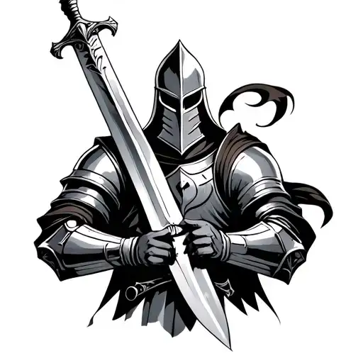 Knights Holding Sword