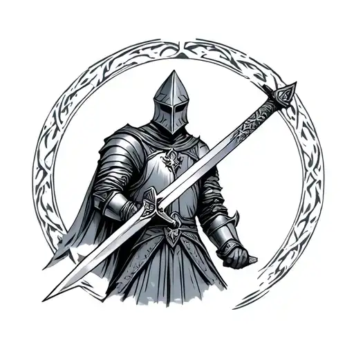 Knights Holding Sword Life Like And With Honor