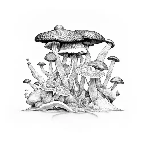 Psychedelic Mushroom Sleeve