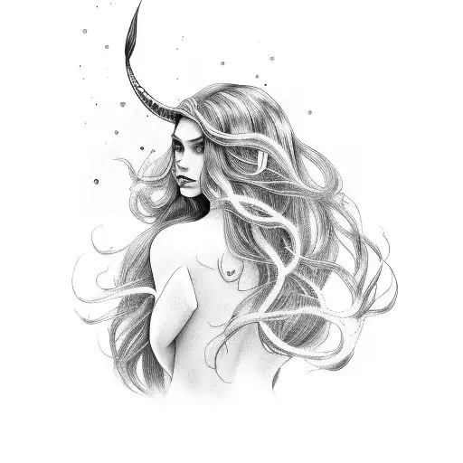 Beautuful Mermaid Realistic Long Hair