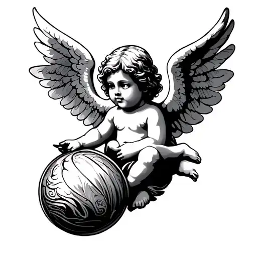 Cherub Angel With A Yoyo