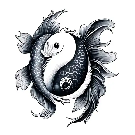 Ying And Yang Koi Fish
