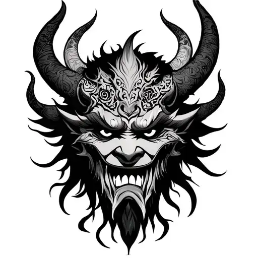 Oni With A Demon Mask