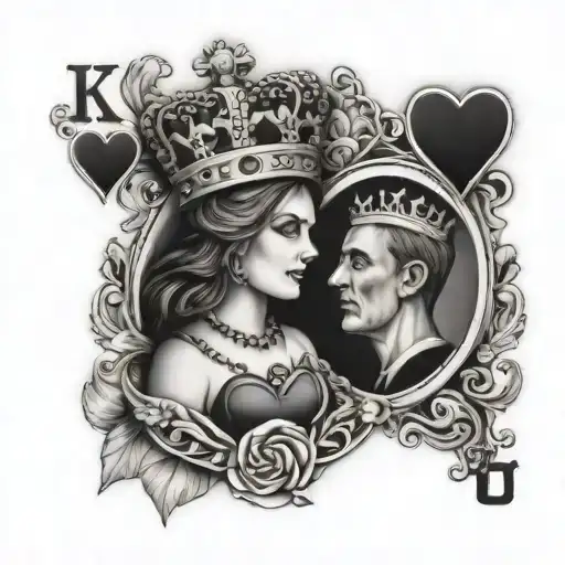 King And Queen Of Hearts Card Mashup
