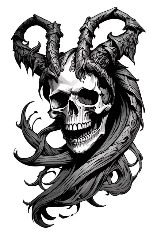 Skull Lucifer Having Background