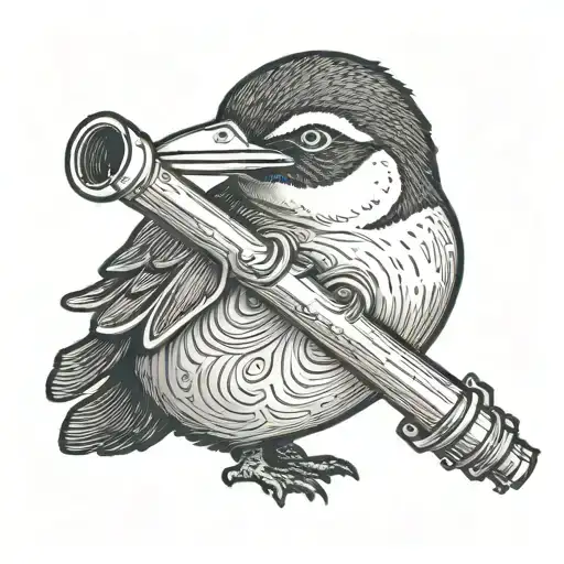 Penguin Playing A Kazoo