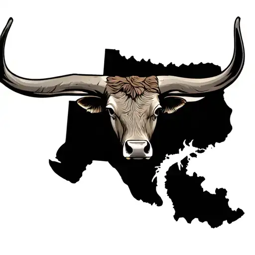 Longhorn In Texas Shape Inside
