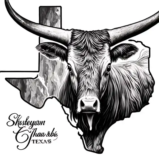 Longhorn In Texas Shape Inside